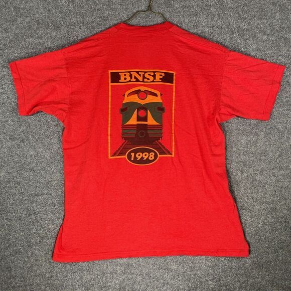 Other - BNSF Vintage 90s T Shirt Red Men's XL‎ Kansas City division